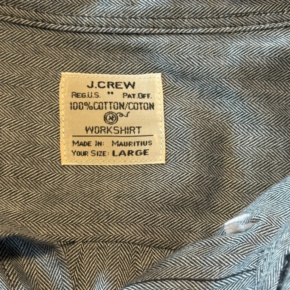 J. Crew Men's Light Gray Button-Down Shirt